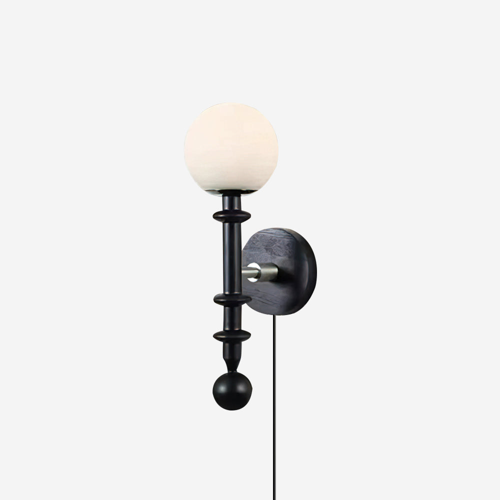 Coslett Wood Plug In Wall Lamp