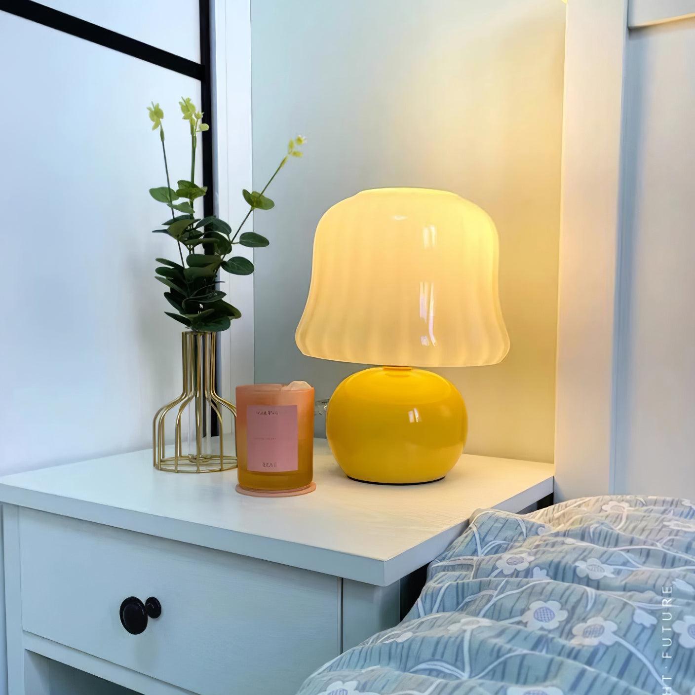 Cream Mushroom Table Lamp