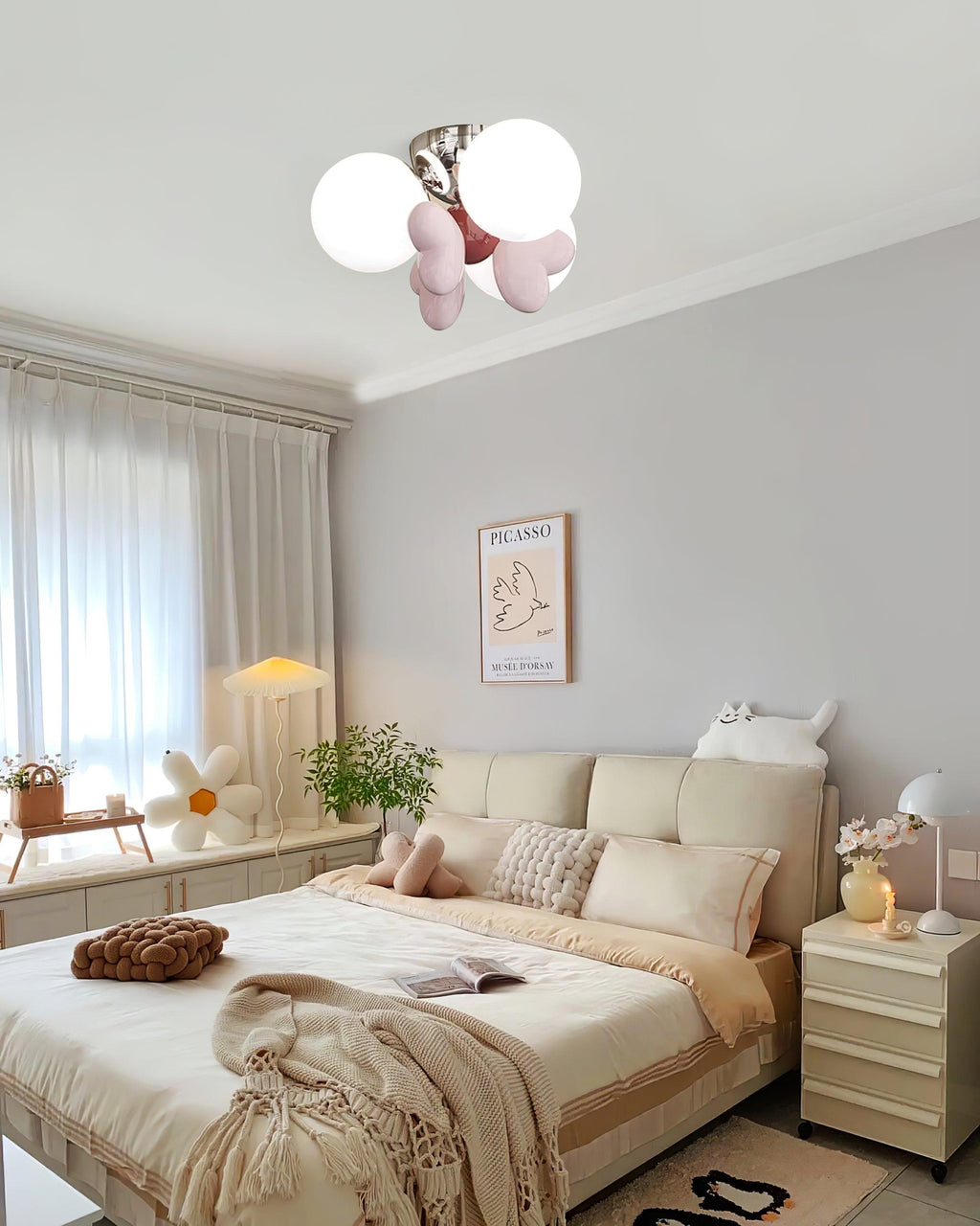 Cream Nica Ceiling Light