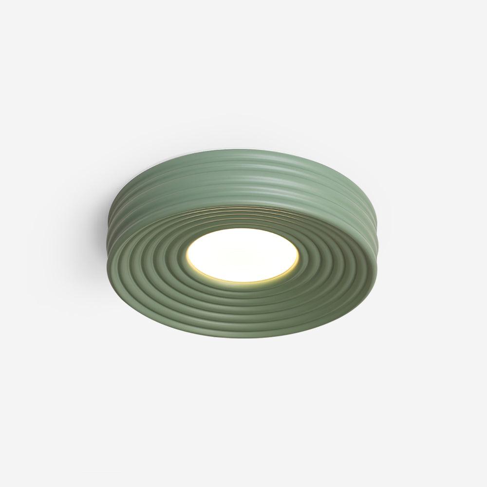 Cream Ribbed Ceiling Light