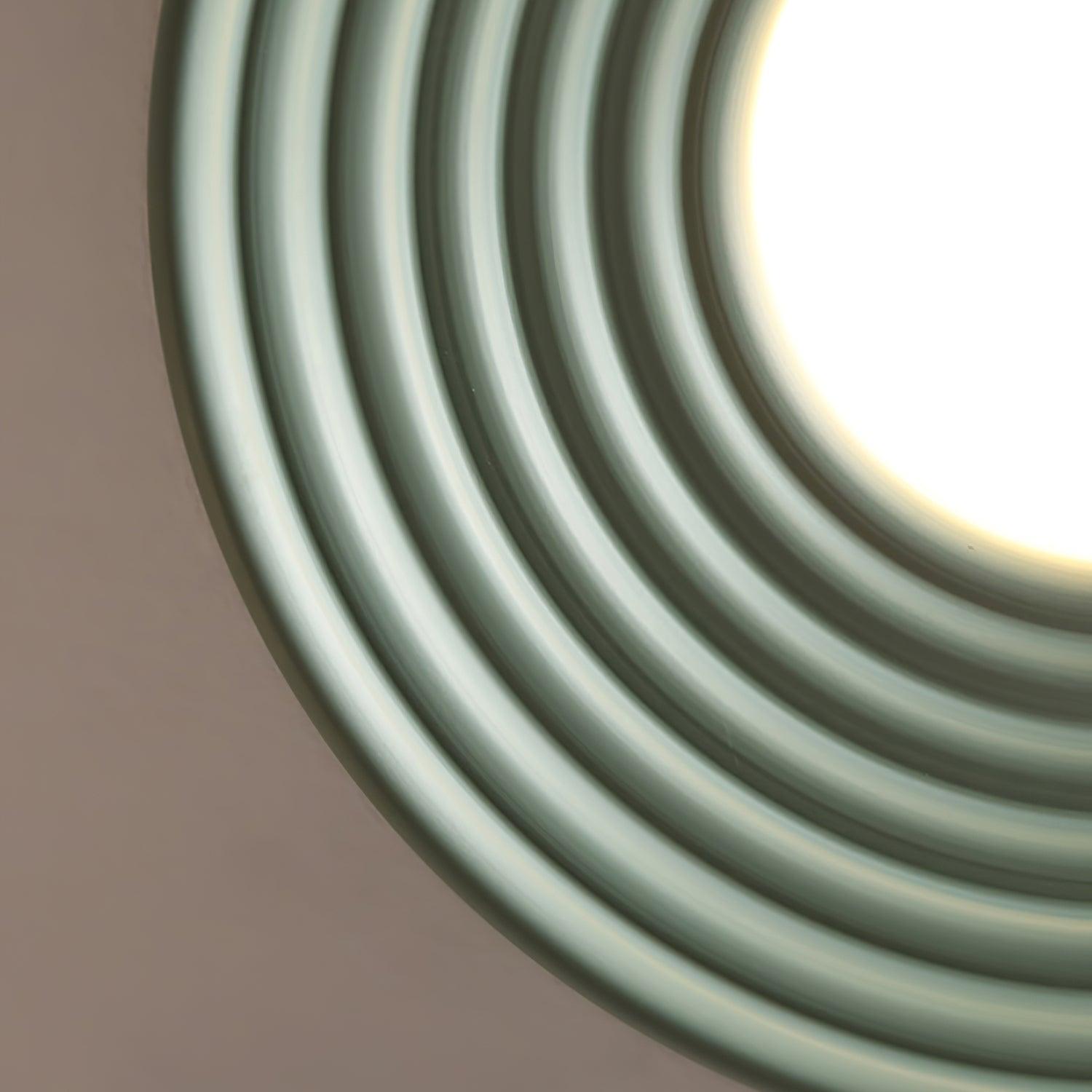 Cream Ribbed Ceiling Light