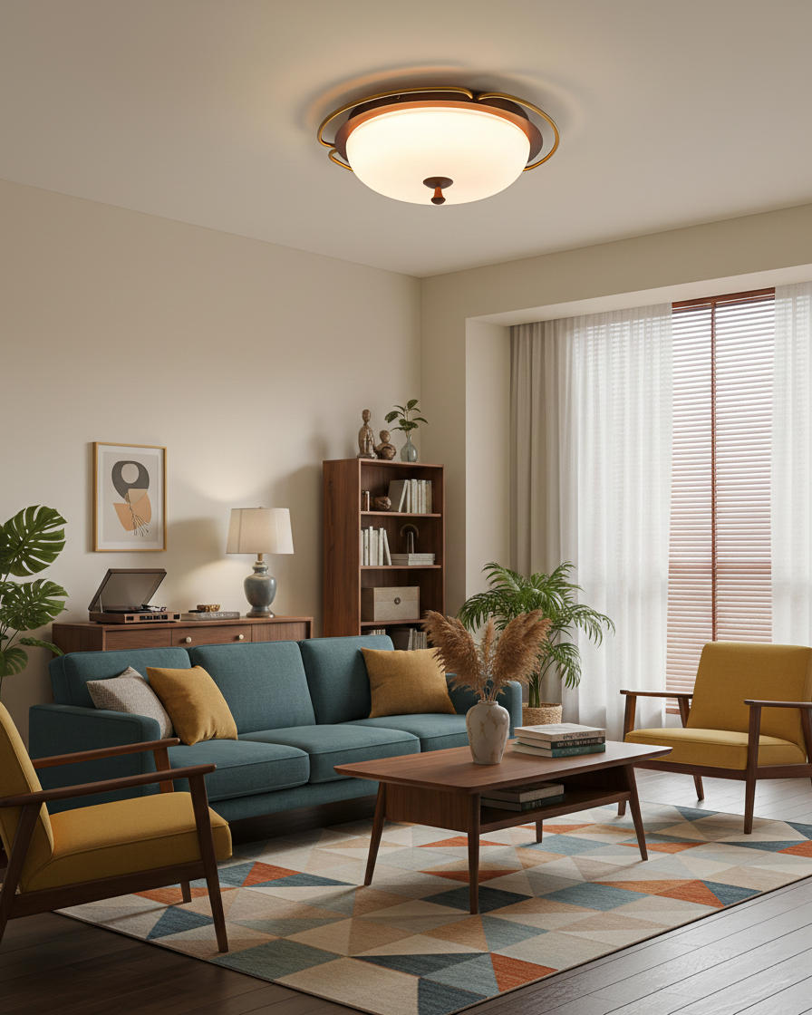 Crescent Orbit Ceiling Lamp