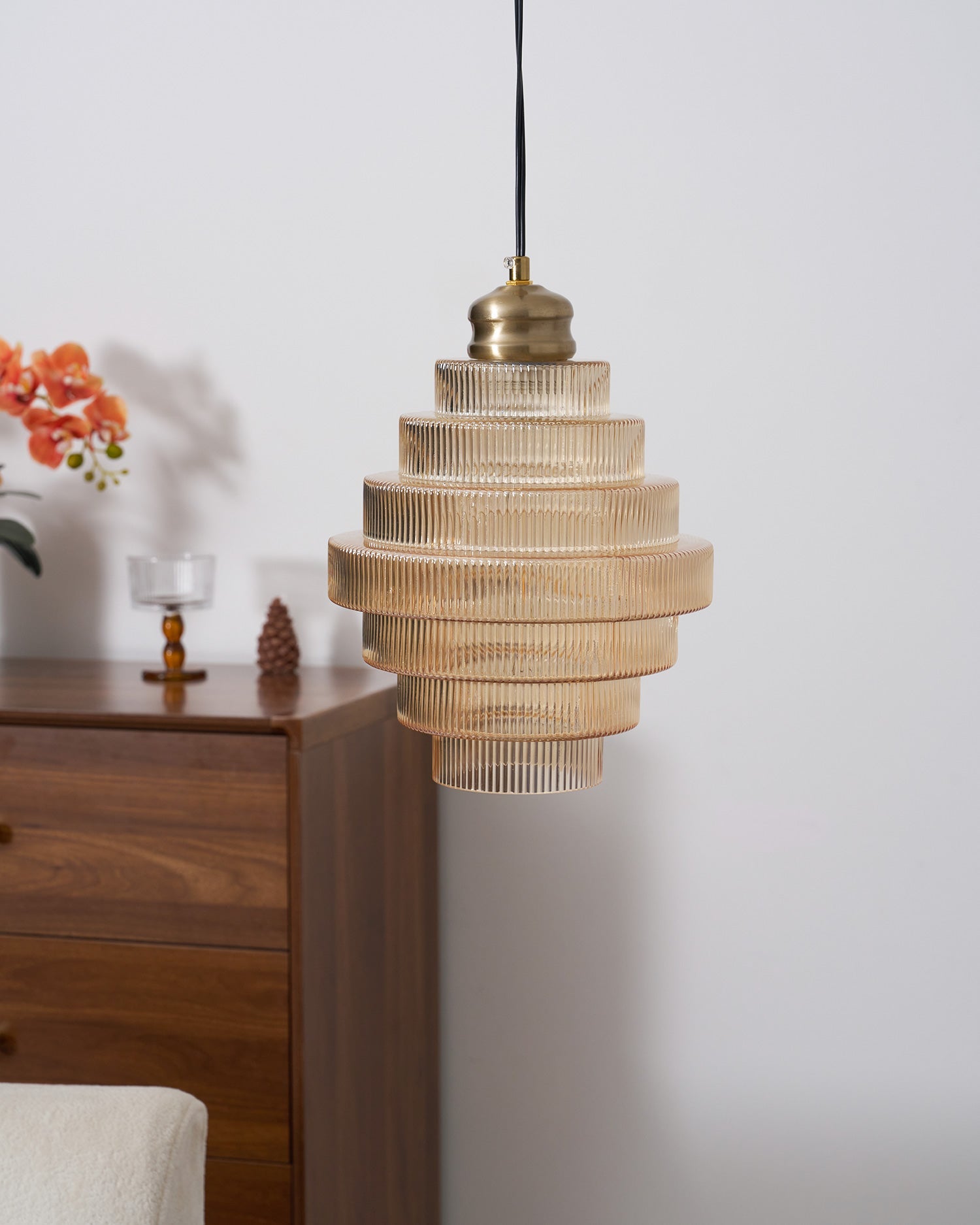 Luella Glass Plug In Pendant Lamp
