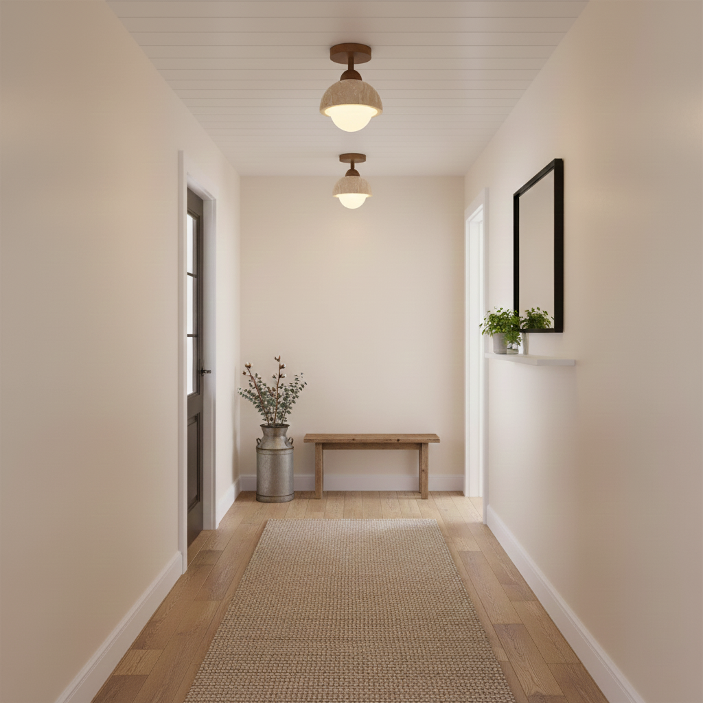 Eala Travertine Ceiling Lamp