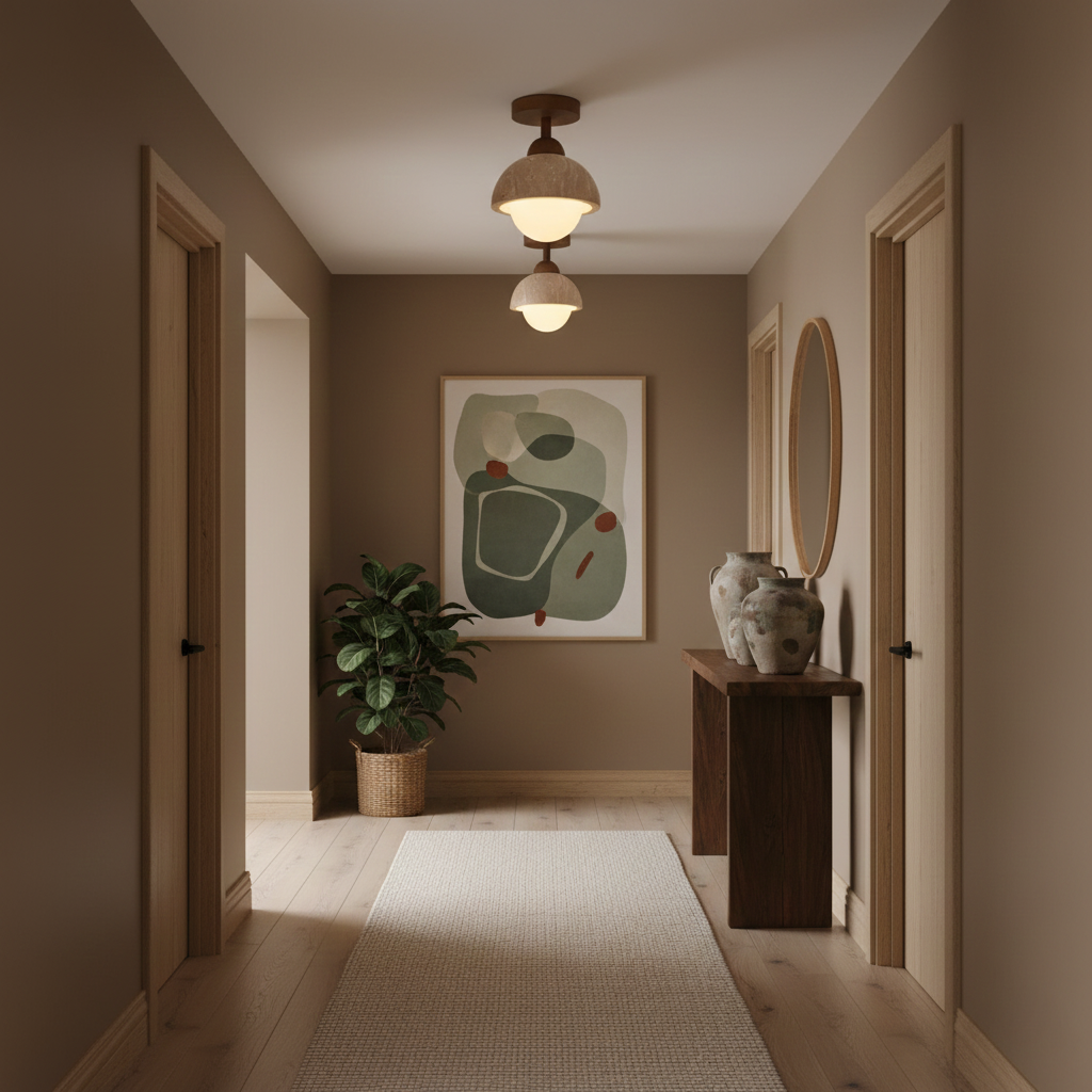 Eala Travertine Ceiling Lamp