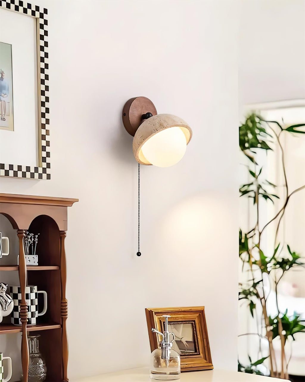 Eala Travertine Wall Lamp