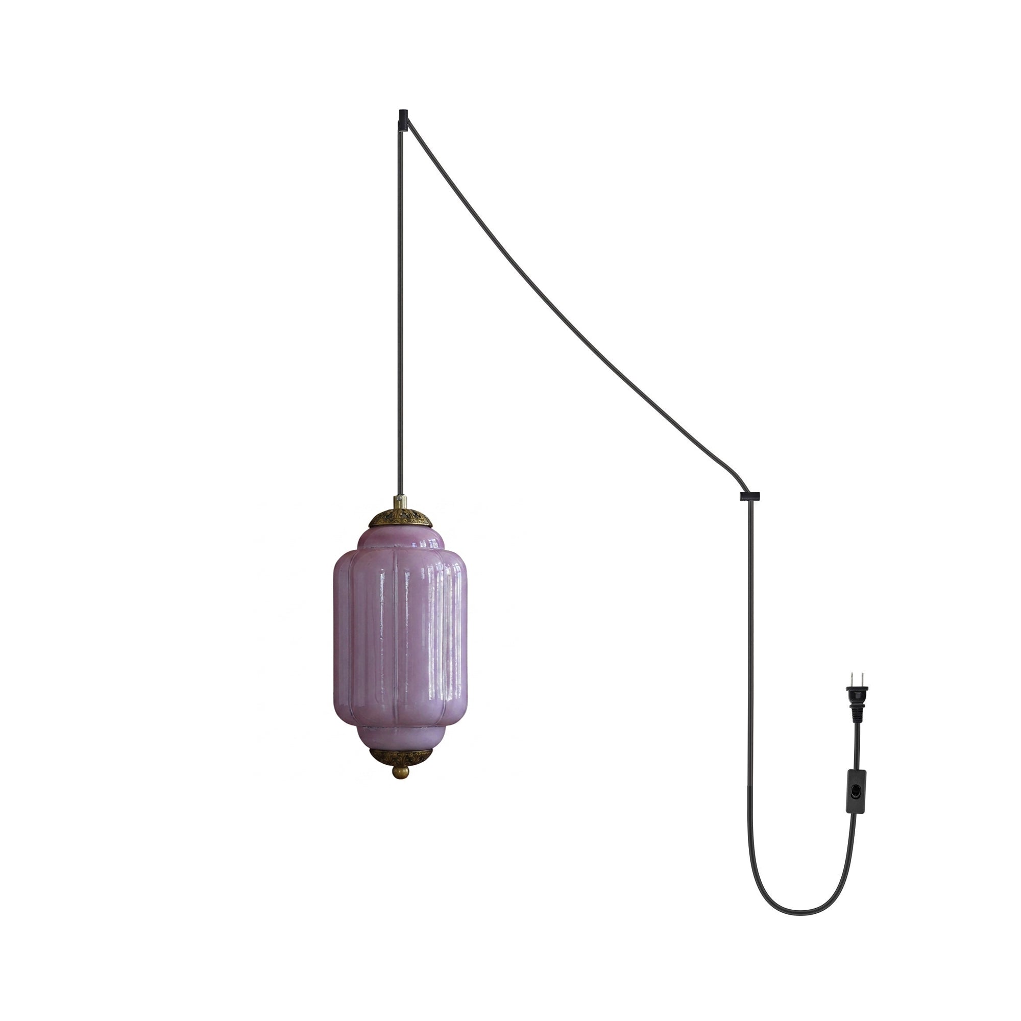 Eloise Glass Plug In Pendant Light
