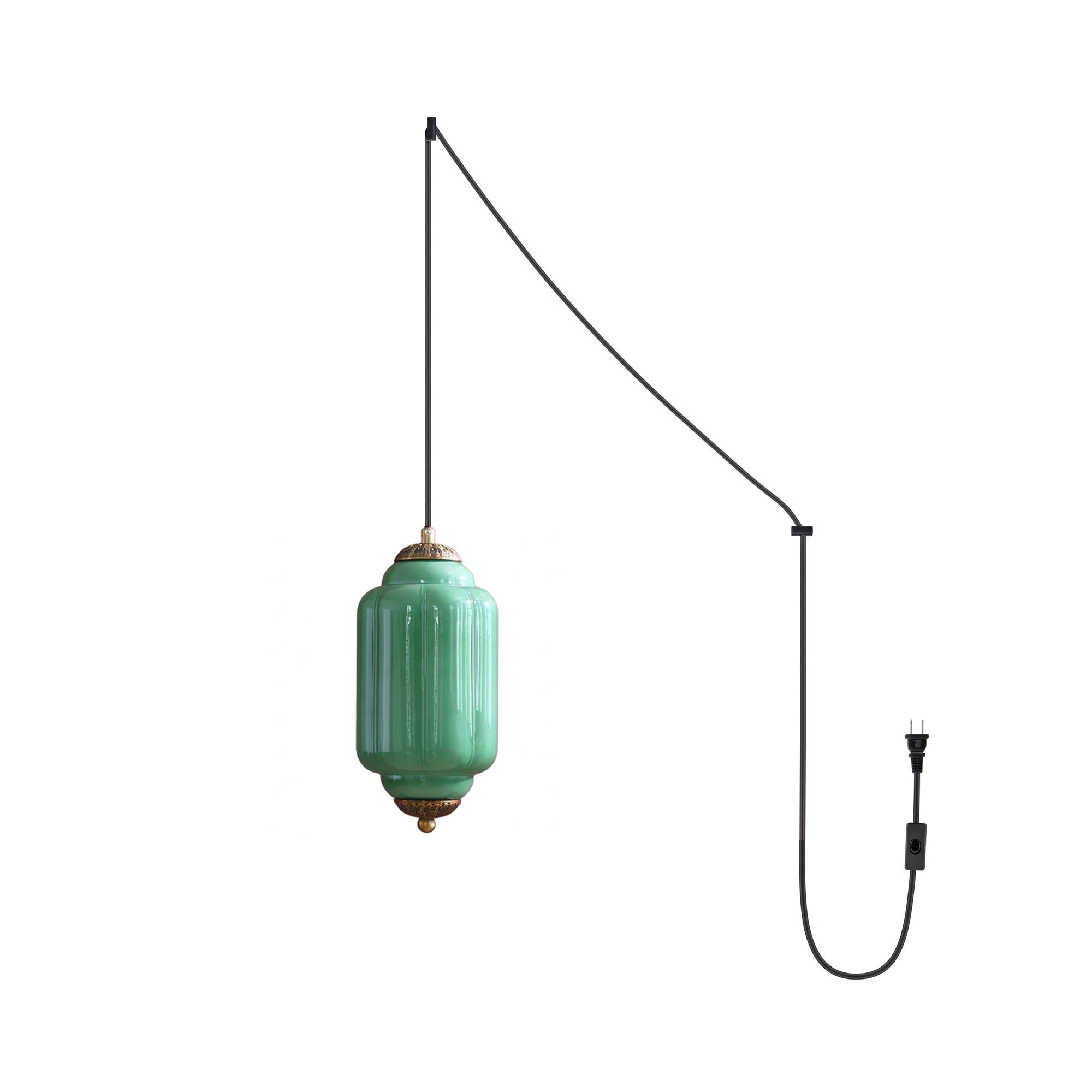 Eloise Glass Plug In Pendant Light