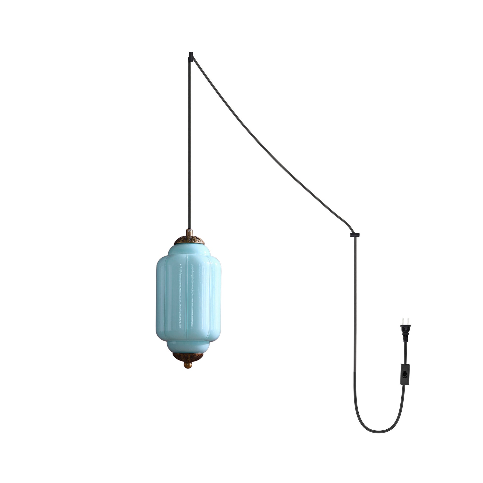Eloise Glass Plug In Pendant Light