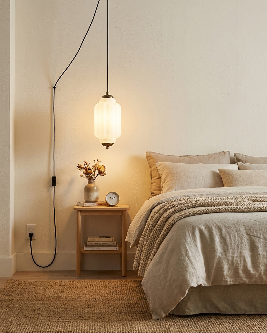 Eloise Glass Plug In Pendant Light