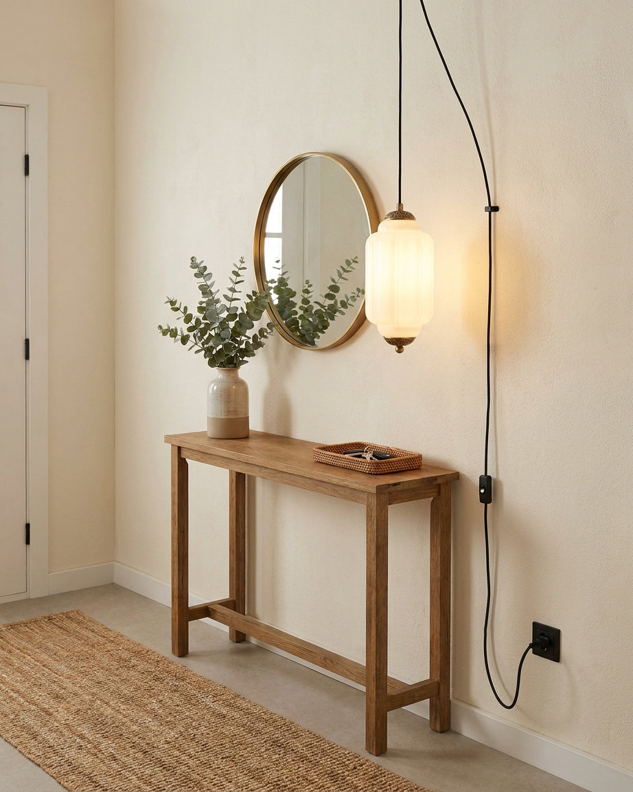 Eloise Glass Plug In Pendant Light