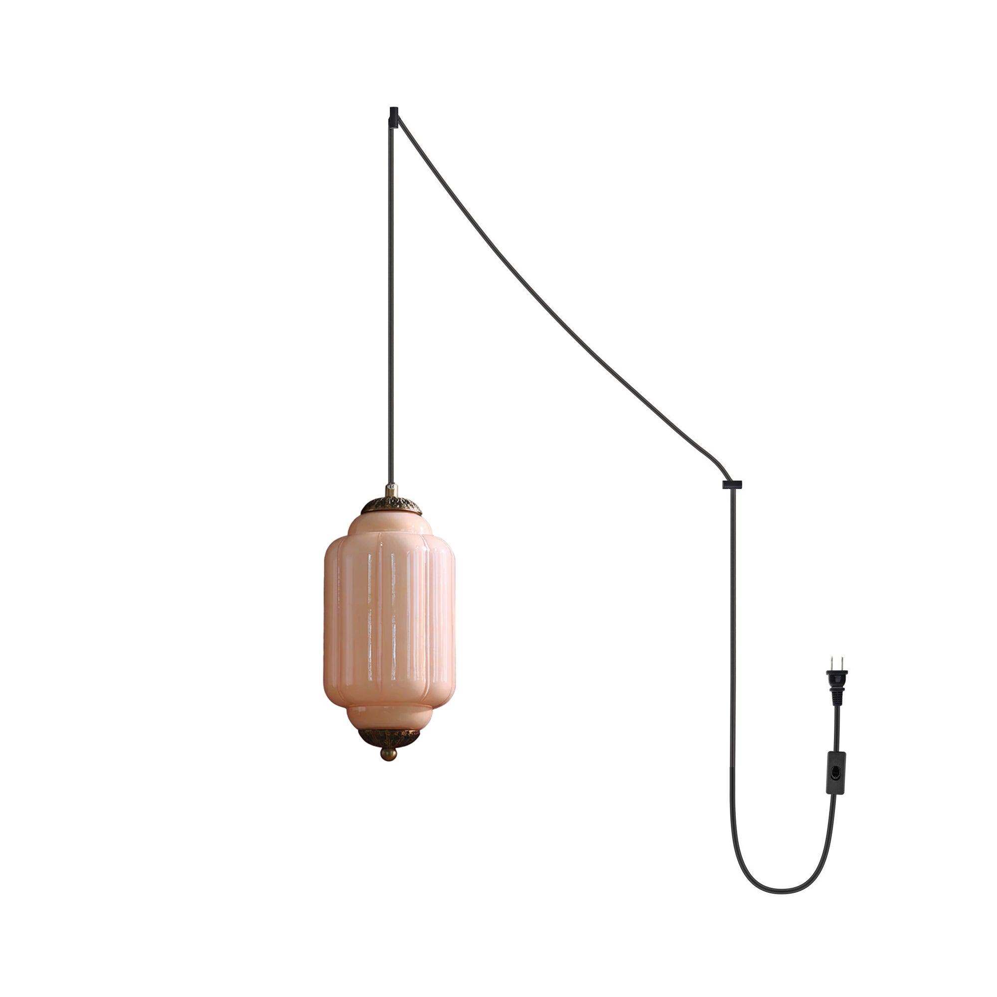 Eloise Glass Plug In Pendant Light