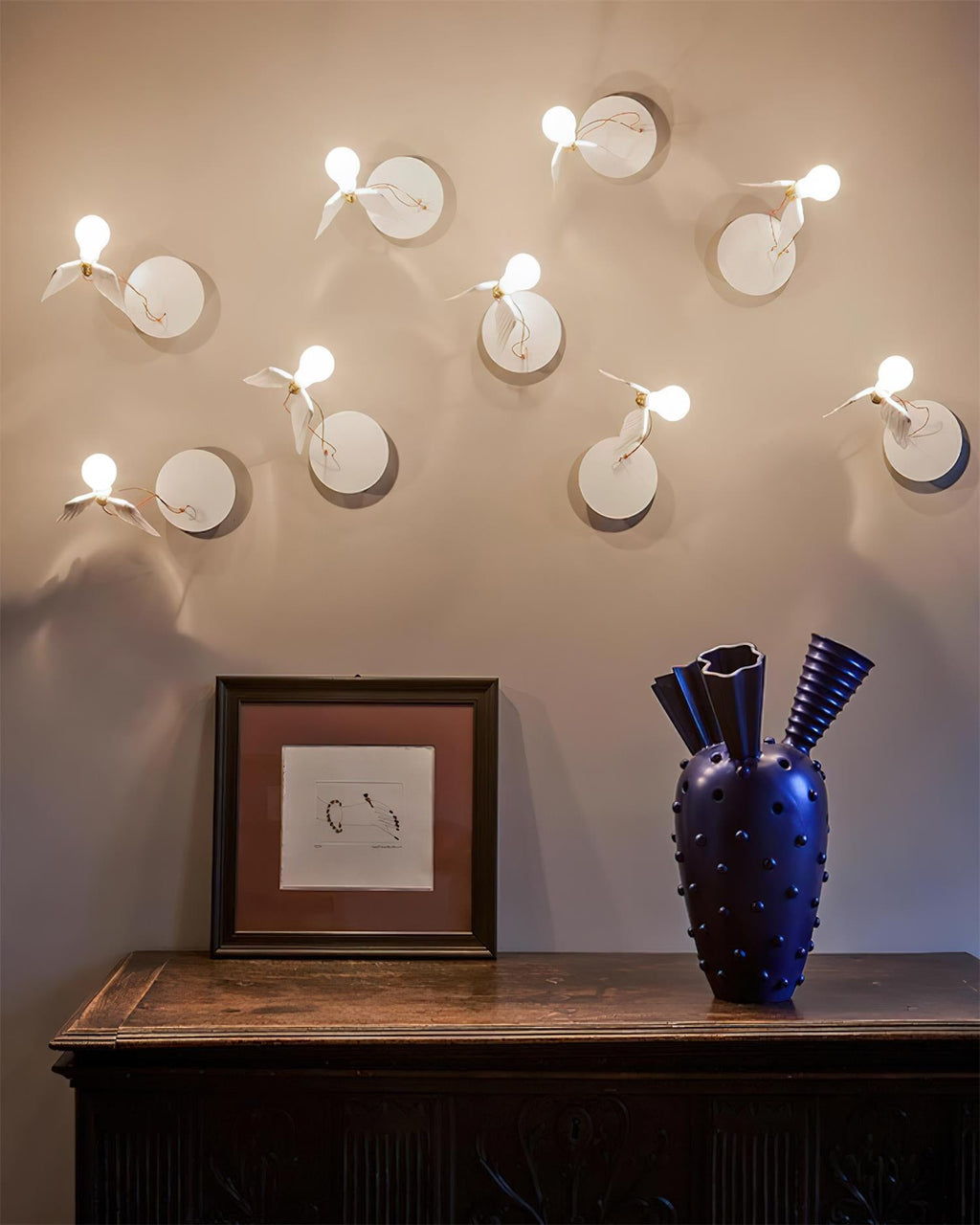 Feathered Wall Lamp