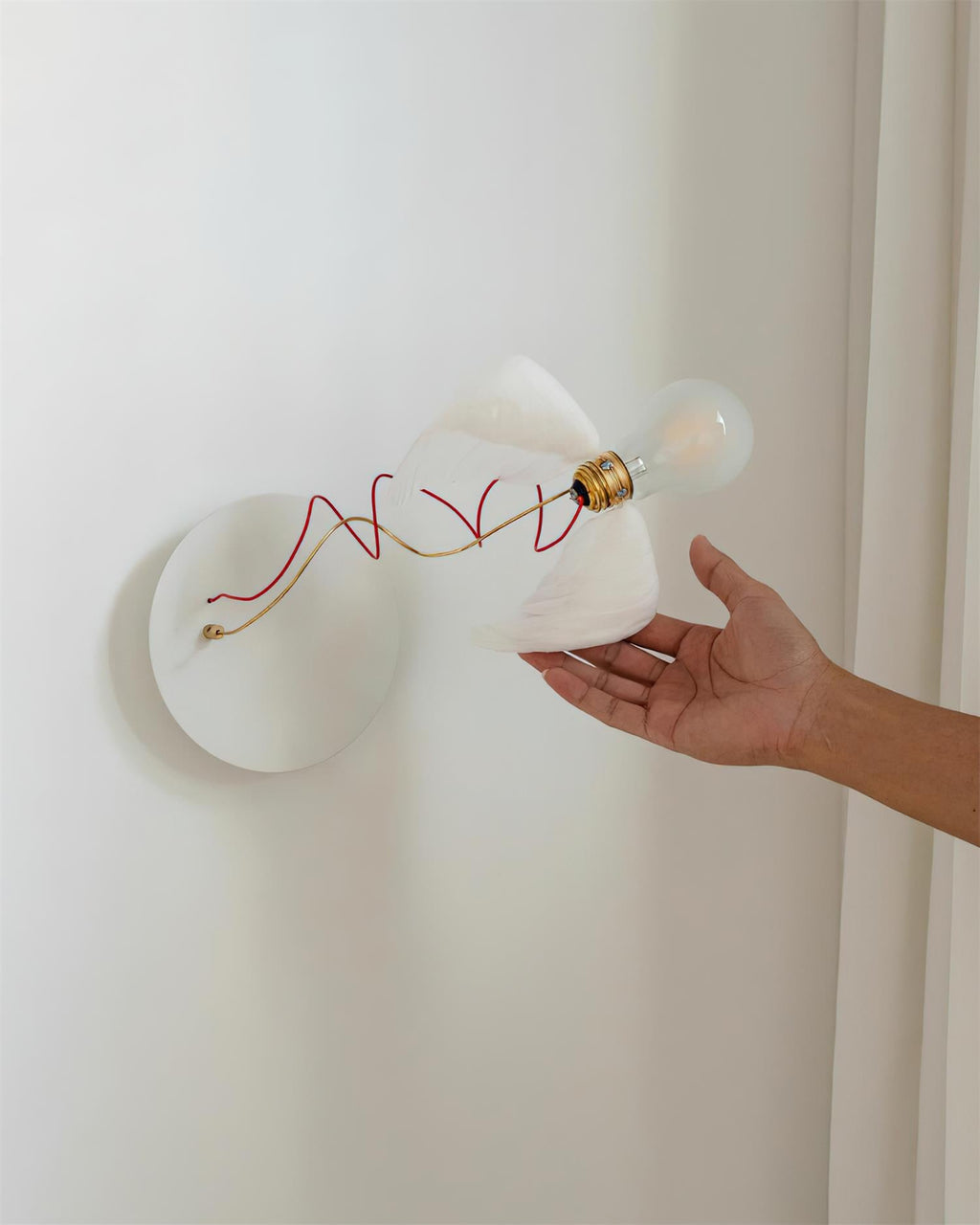 Feathered Wall Lamp