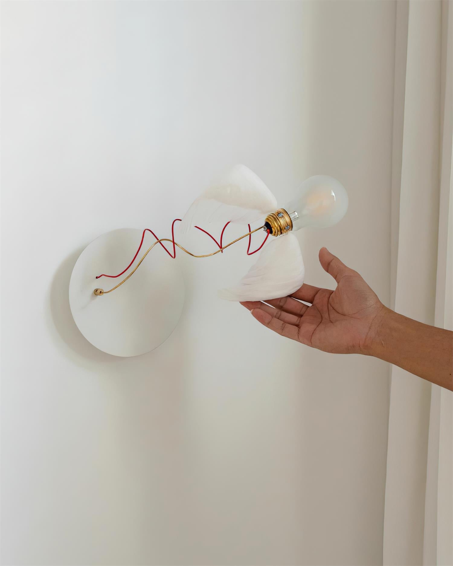 Feathered Wall Lamp