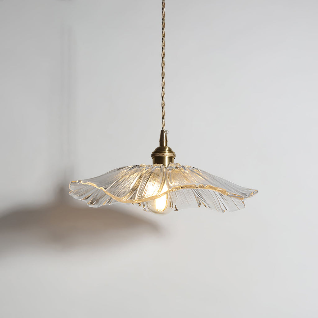 Flower Glass Plug In Pendant Lamp