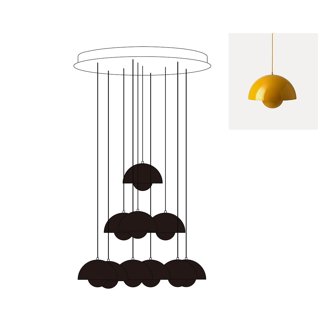 Flowerpot Chandelier