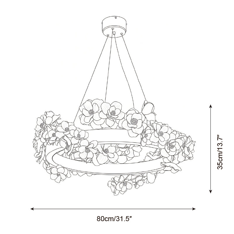 Gardenia Loop Chandelier