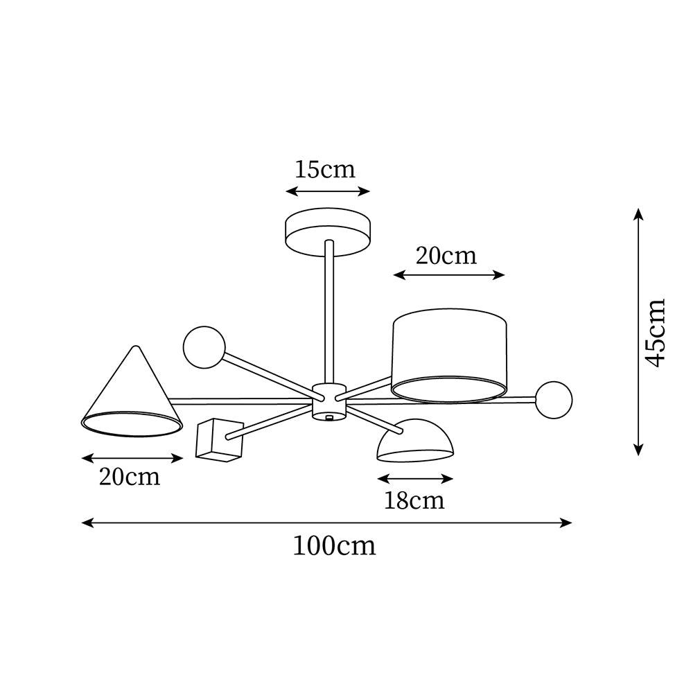 Geometric Colorful Ceiling Light