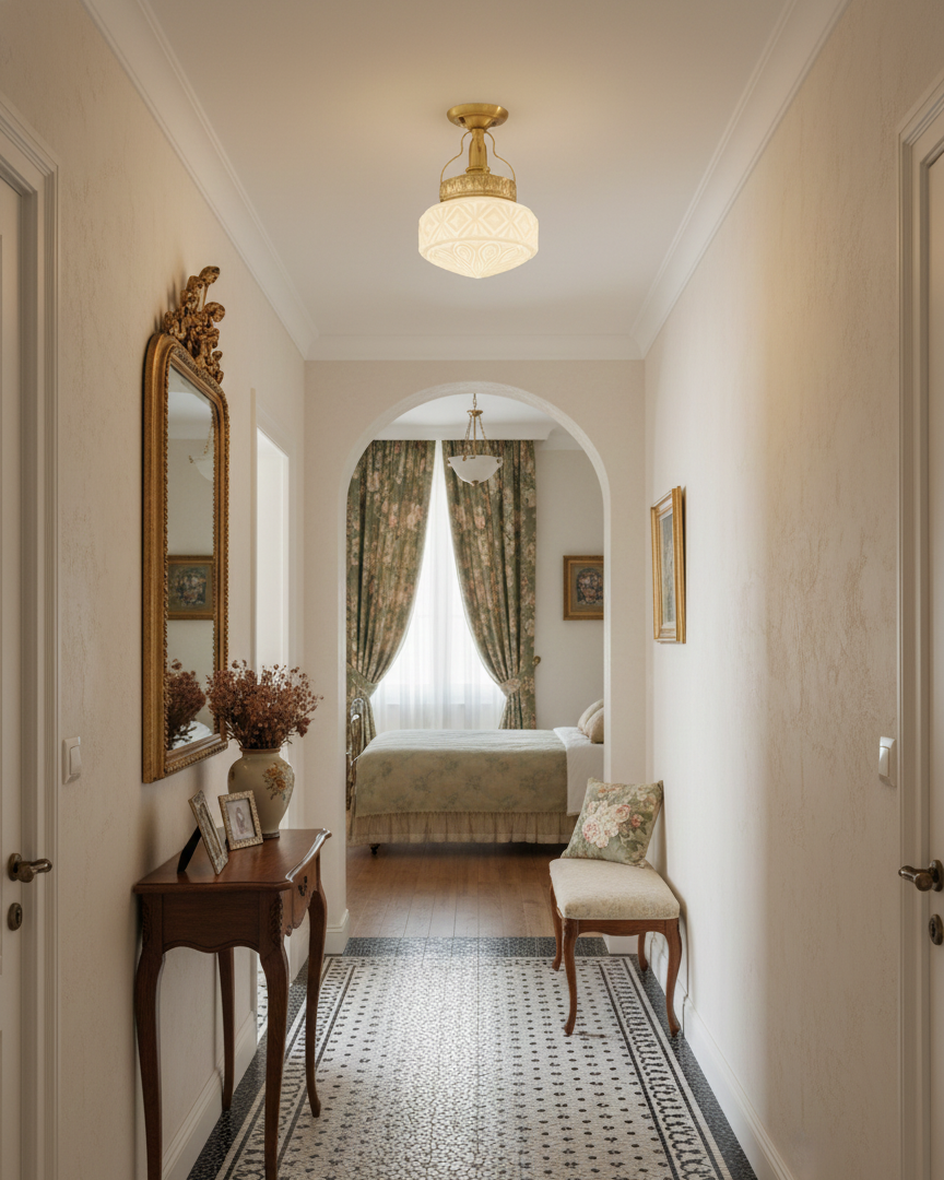 Gilded Prism Ceiling Lamp
