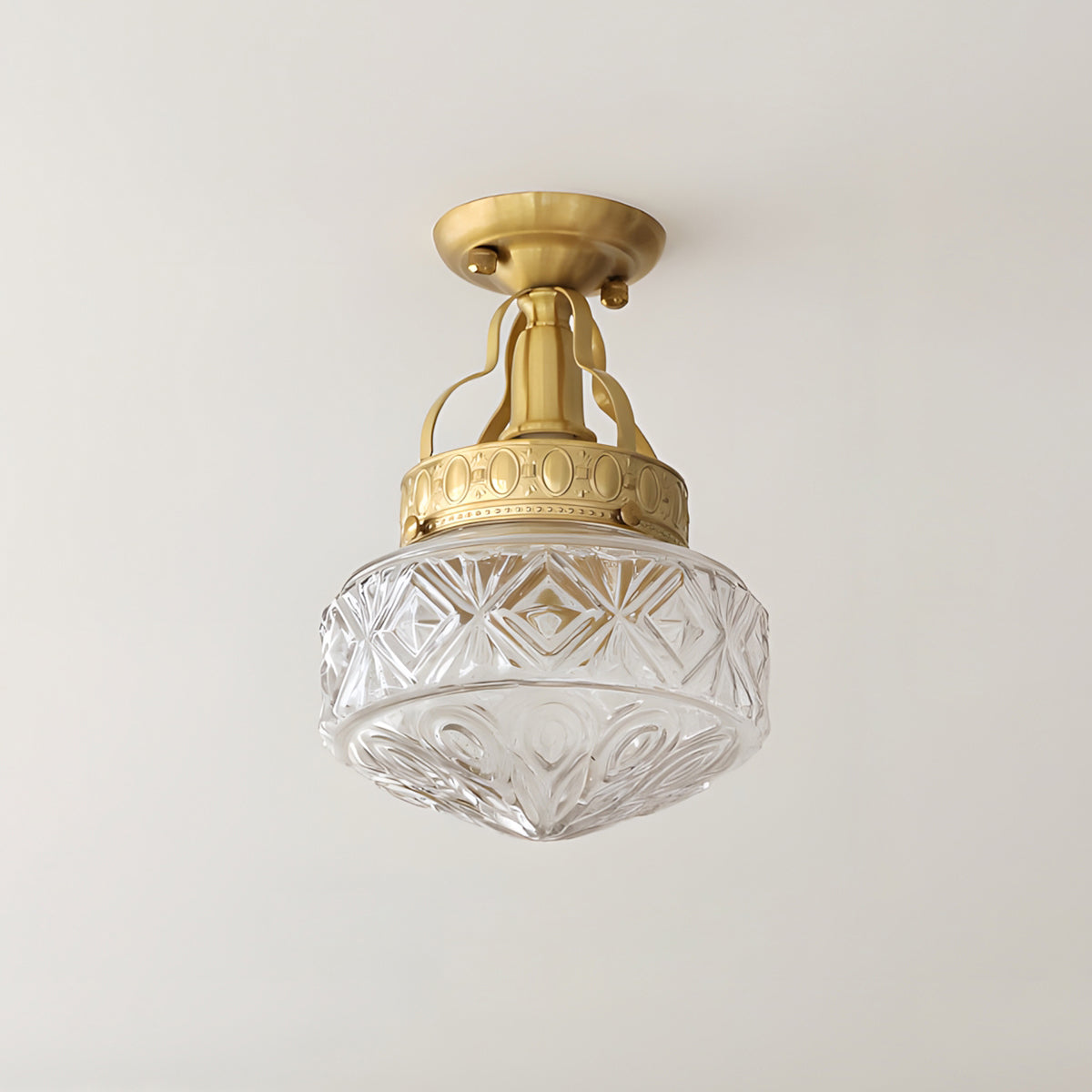 Gilded Prism Ceiling Lamp