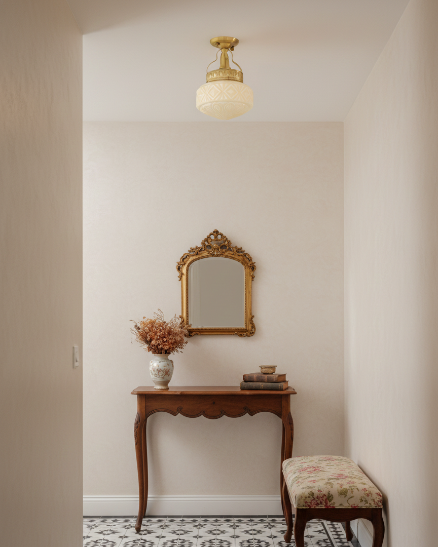 Gilded Prism Ceiling Lamp