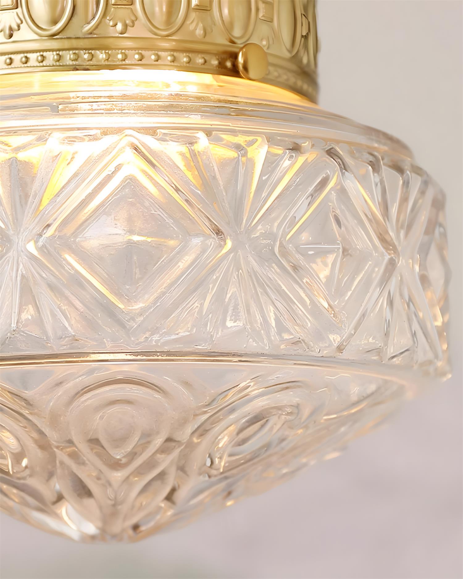 Gilded Prism Ceiling Lamp