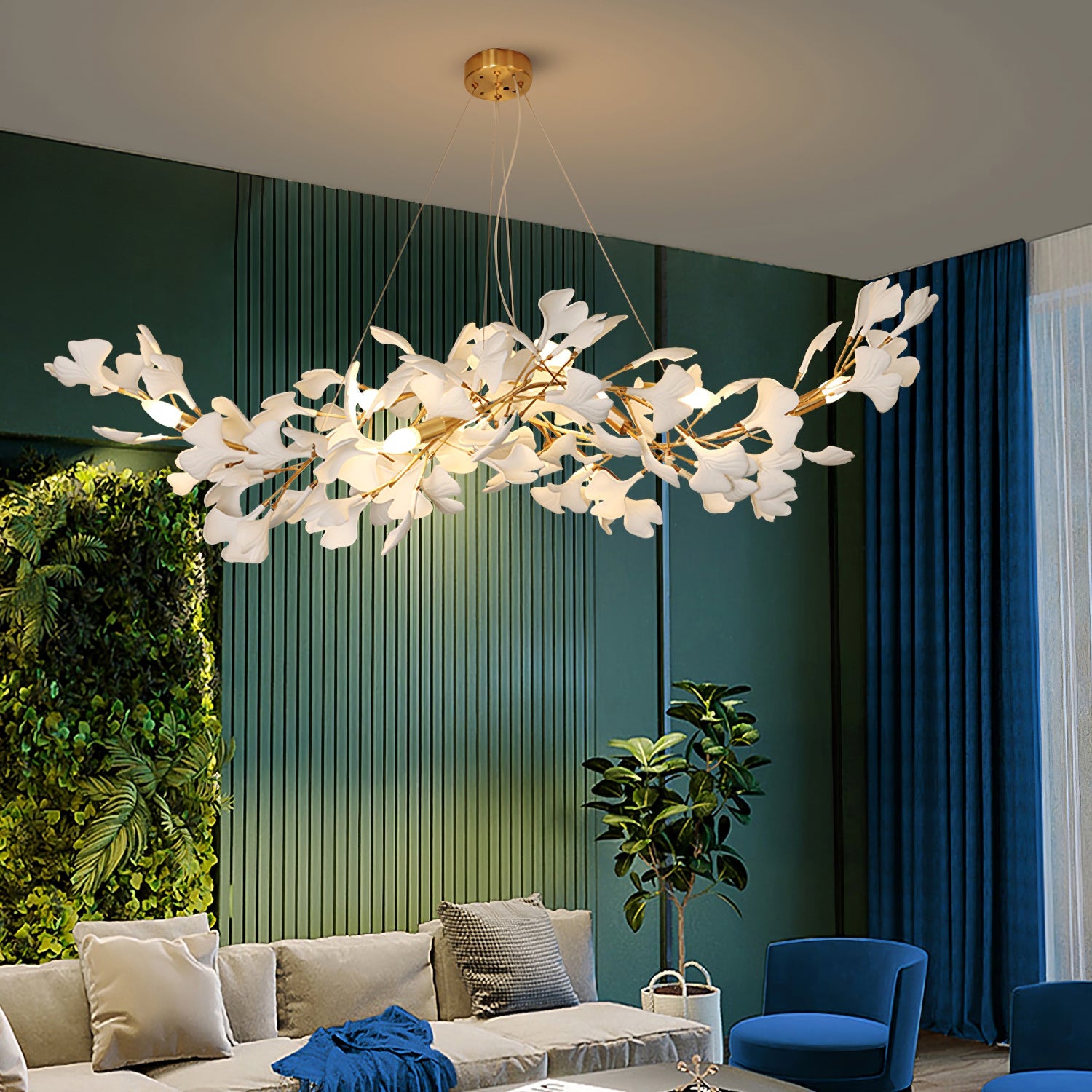 Gingko Long Version Chandelier