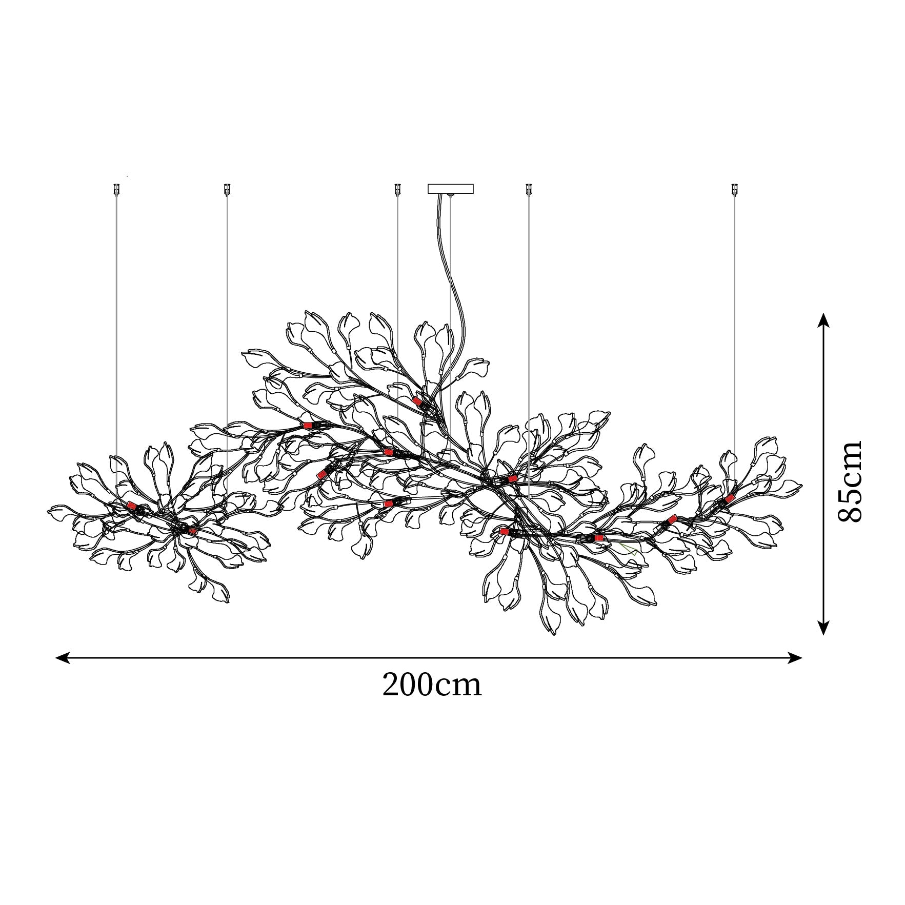 Gingko Long Version Chandelier