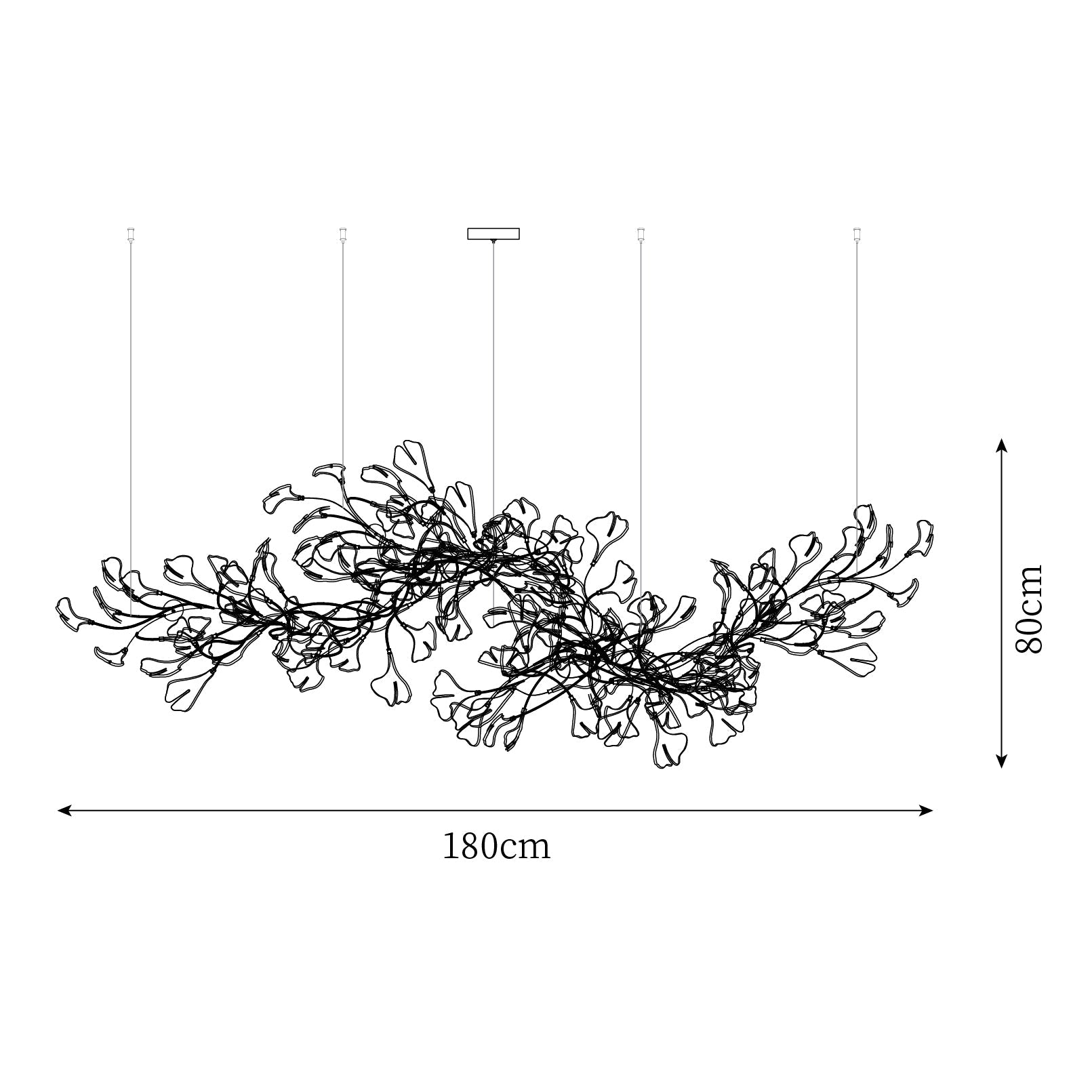 Gingko Long Version Chandelier
