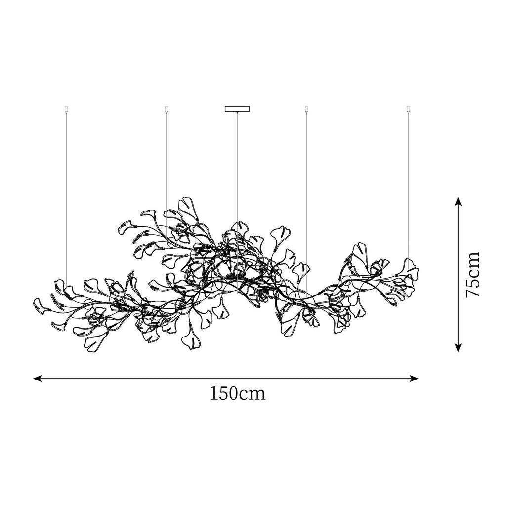 Gingko Long Version Chandelier