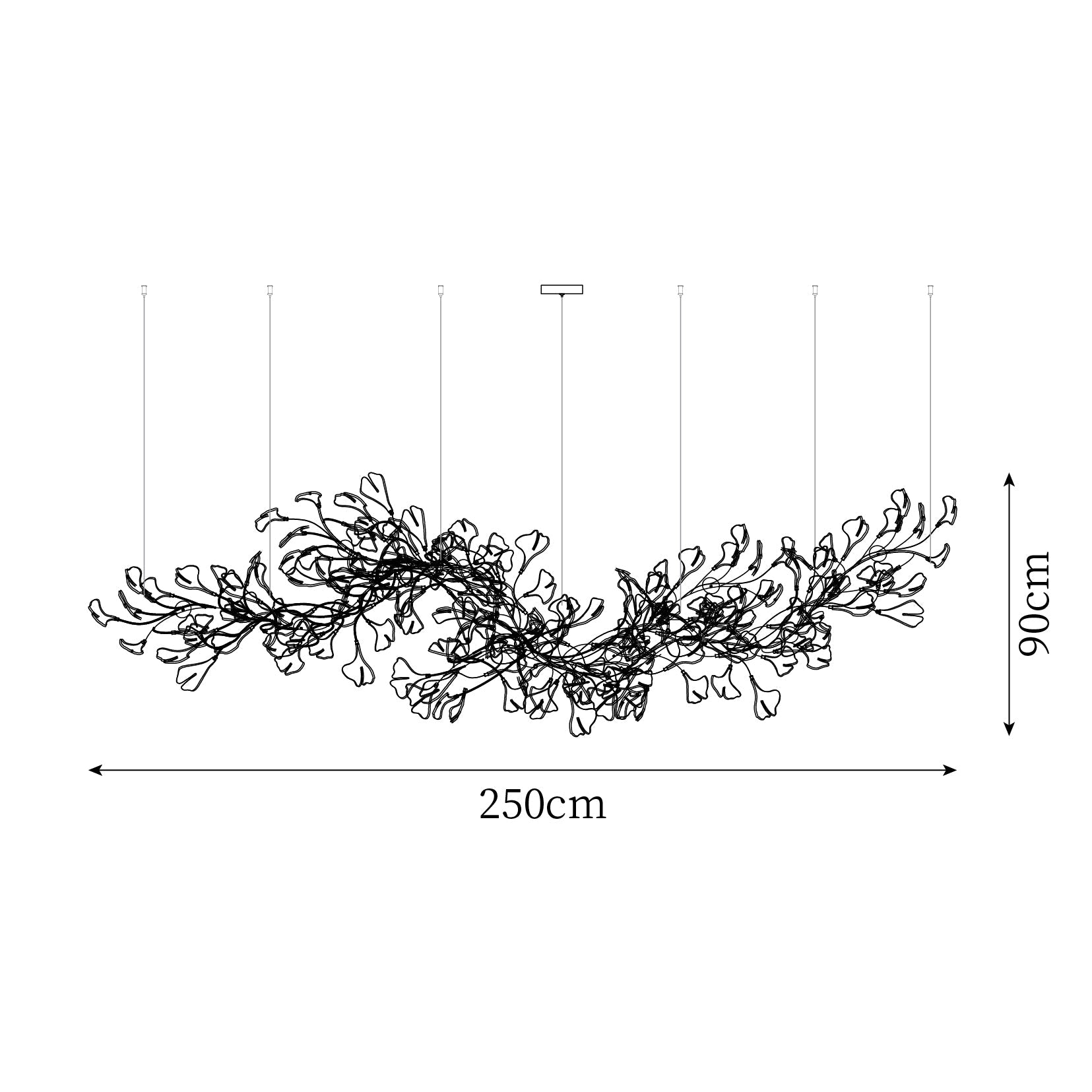 Gingko Long Version Chandelier