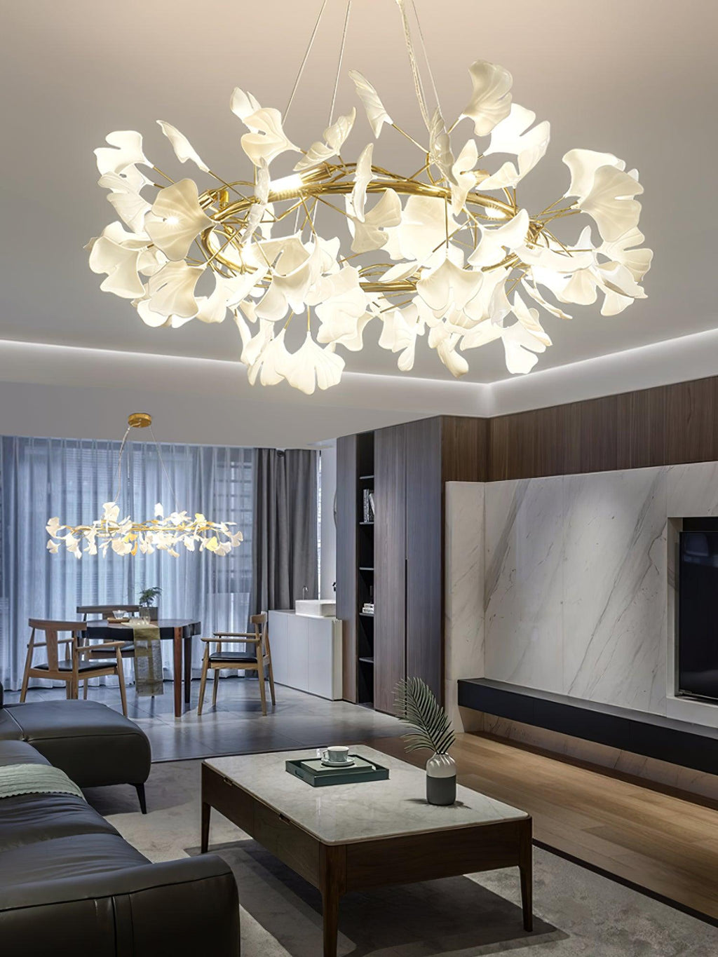 Gingko Chandelier O Style
