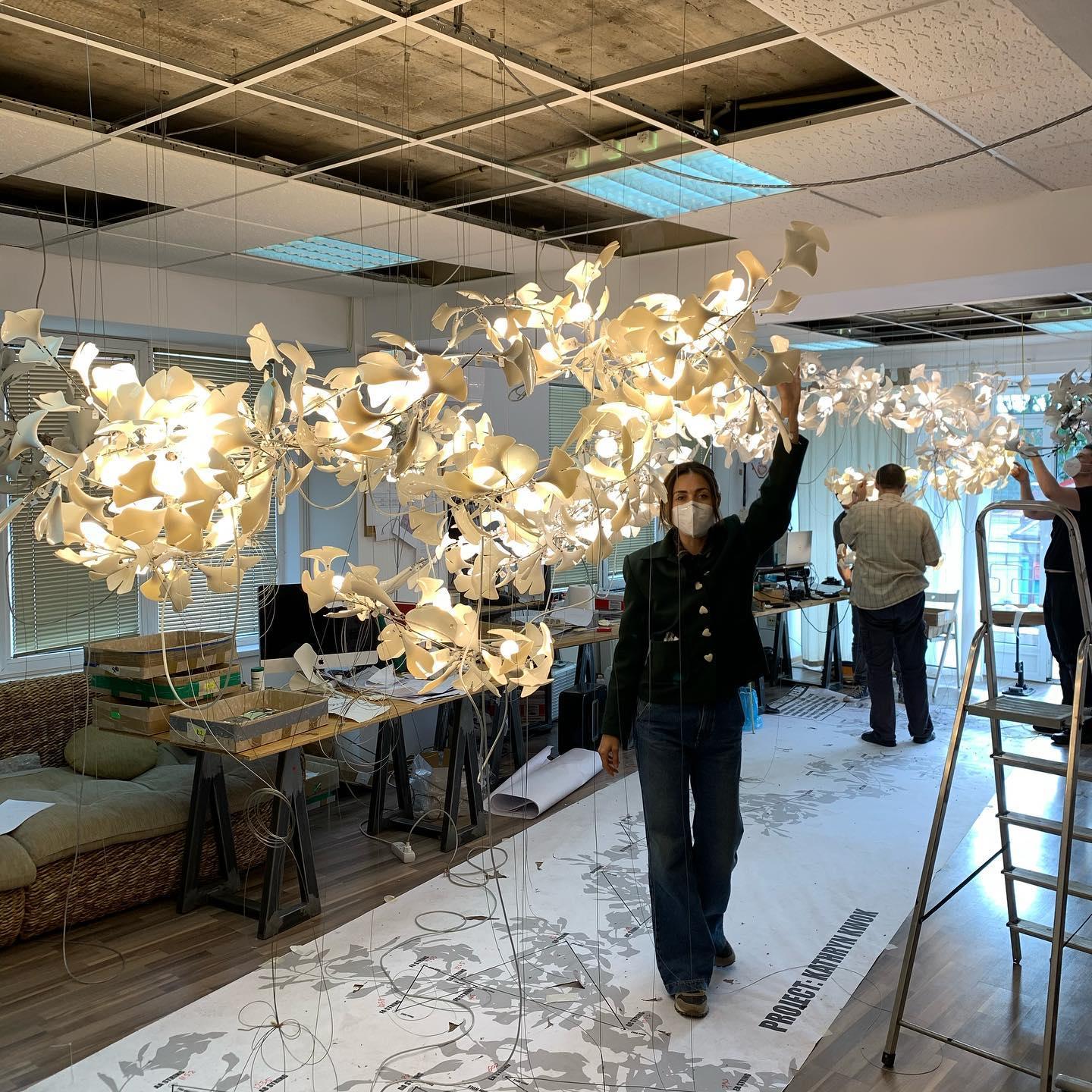 Gingko Chandelier C Style