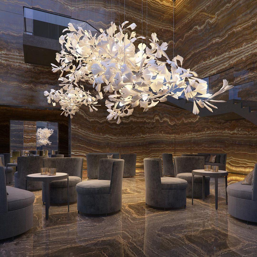 Gingko Chandelier C Style