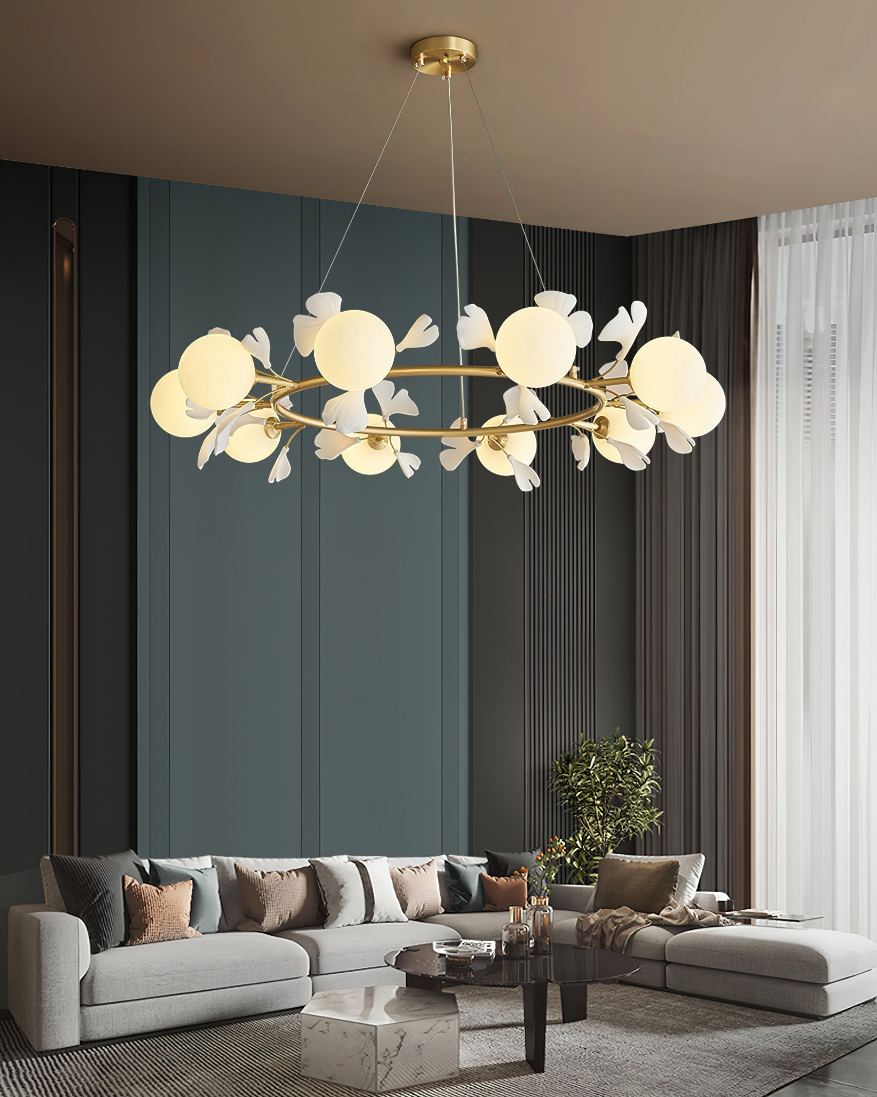 Ginkgo Rosalia Chandelier