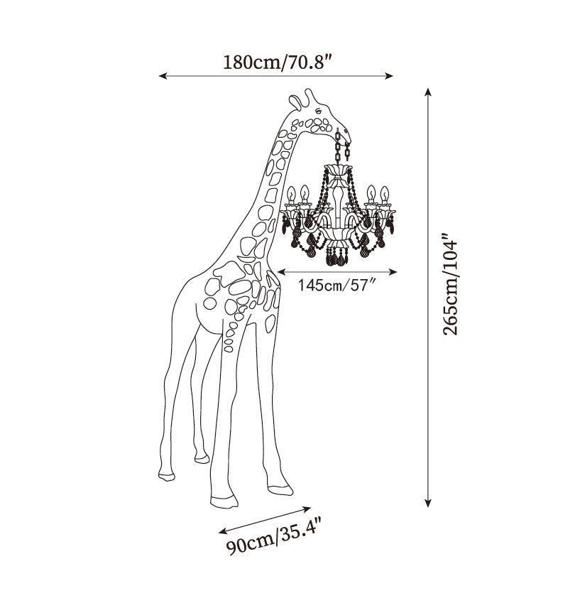 Giraffe Sculpture Floor Lamp