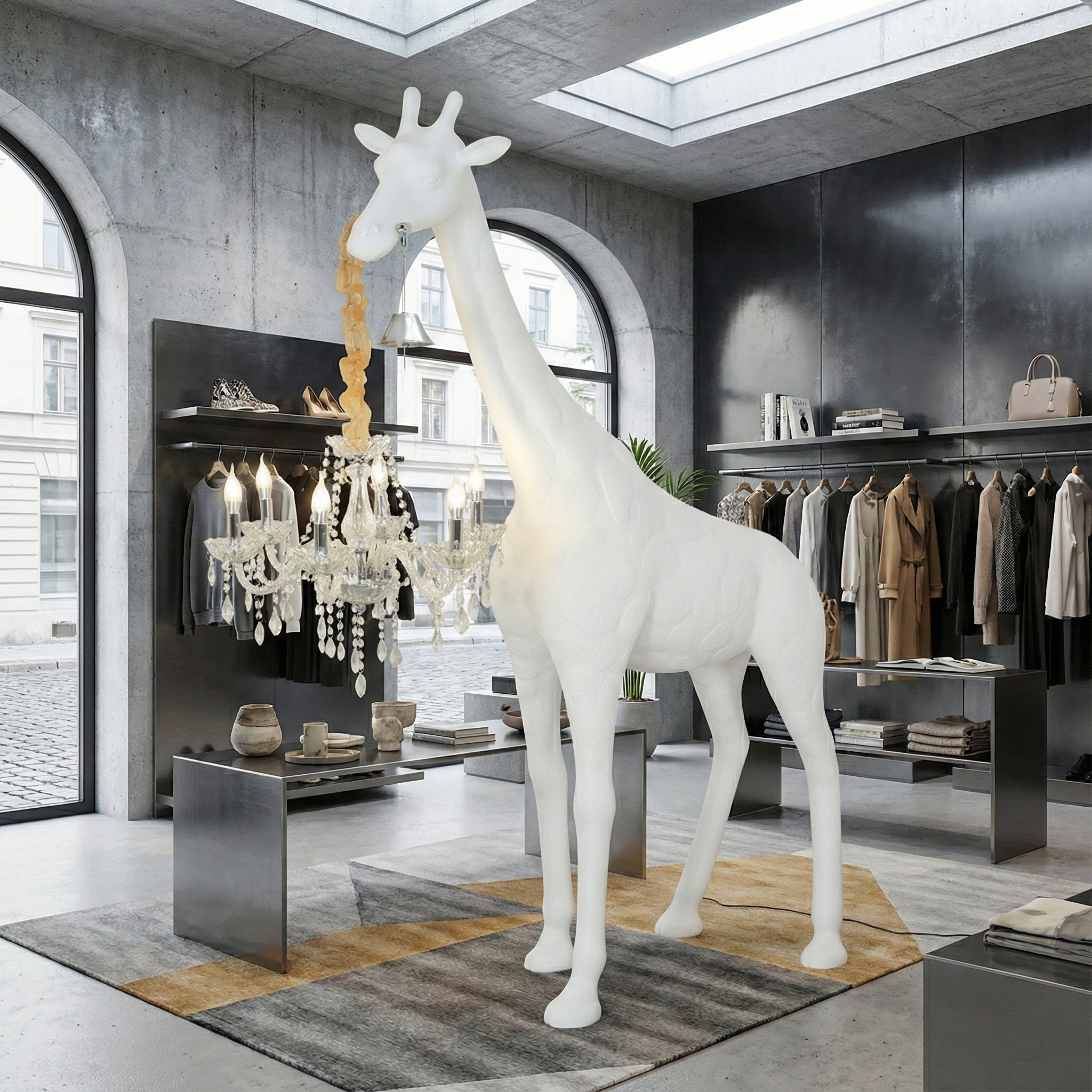 Giraffe Sculpture Floor Lamp
