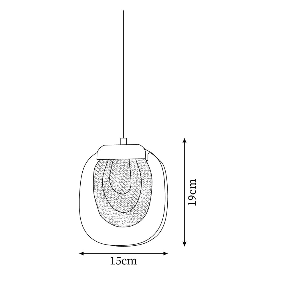 Glass Ripples Plug In Pendant Lamp
