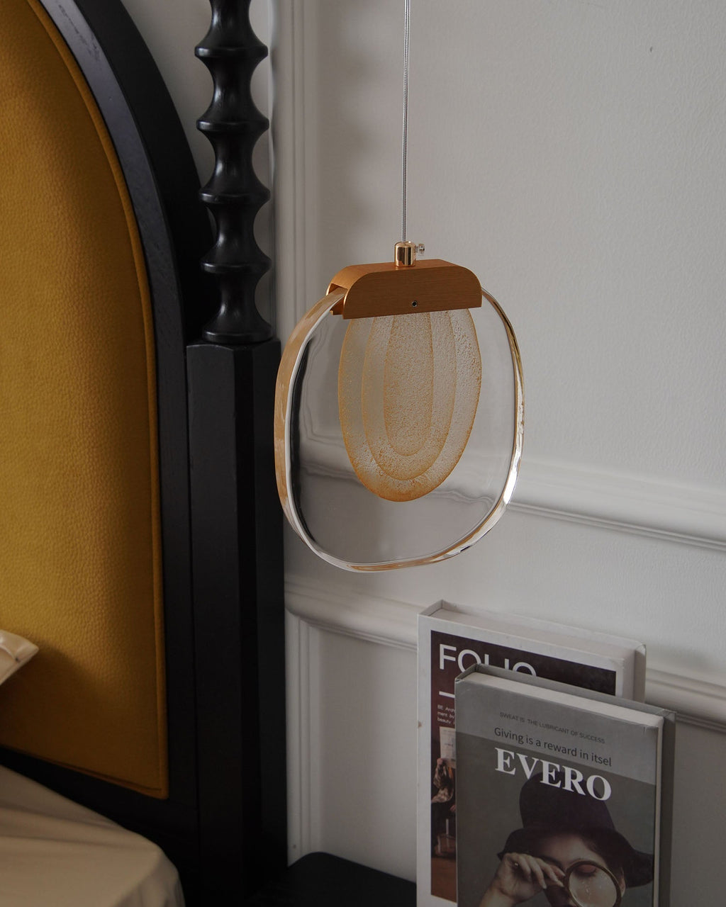 Glass Ripples Plug In Pendant Lamp