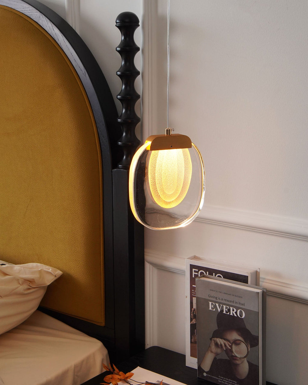 Glass Ripples Plug In Pendant Lamp
