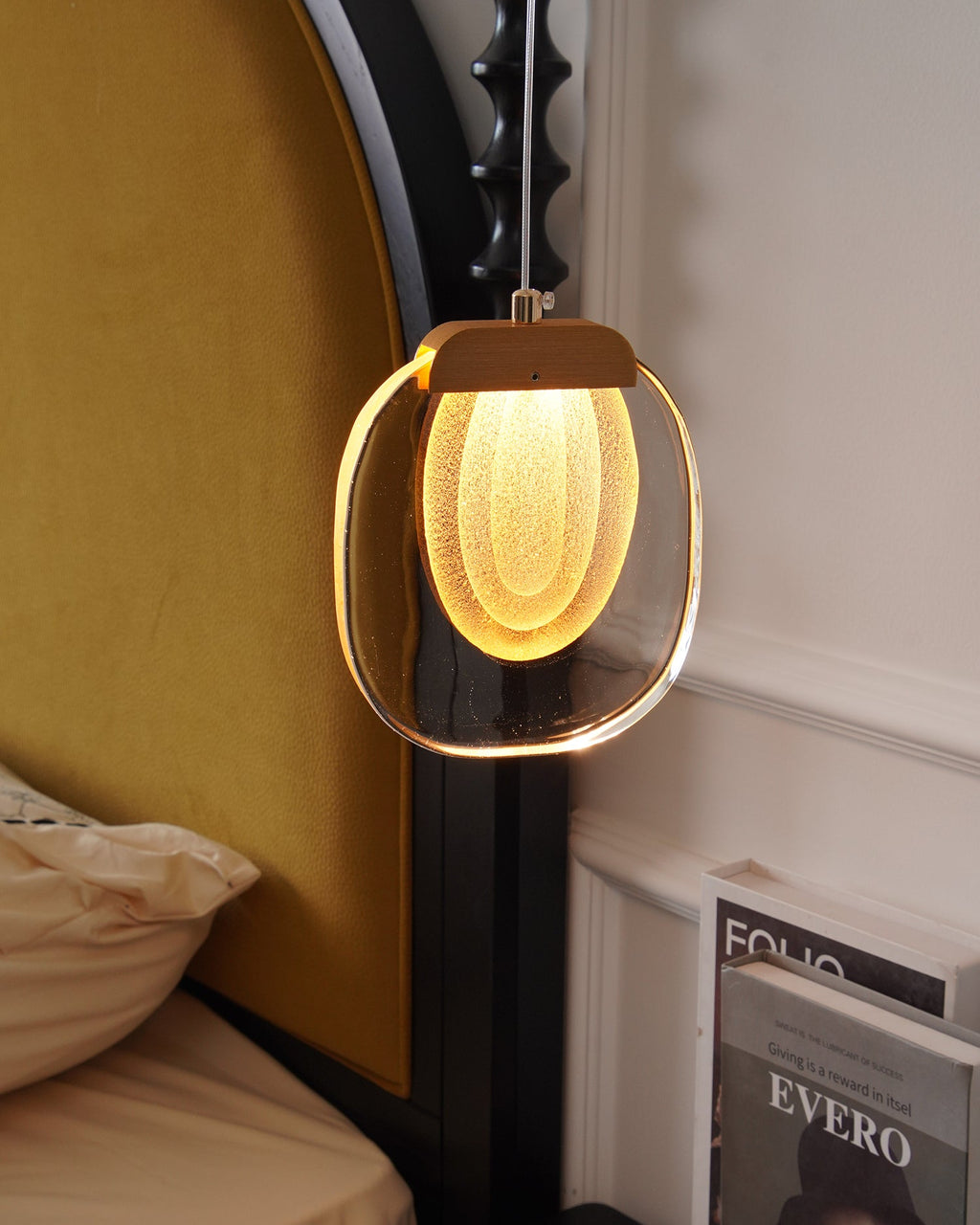 Glass Ripples Plug In Pendant Lamp