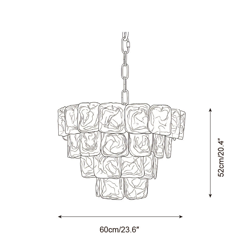 Glazed Tier Chandelier