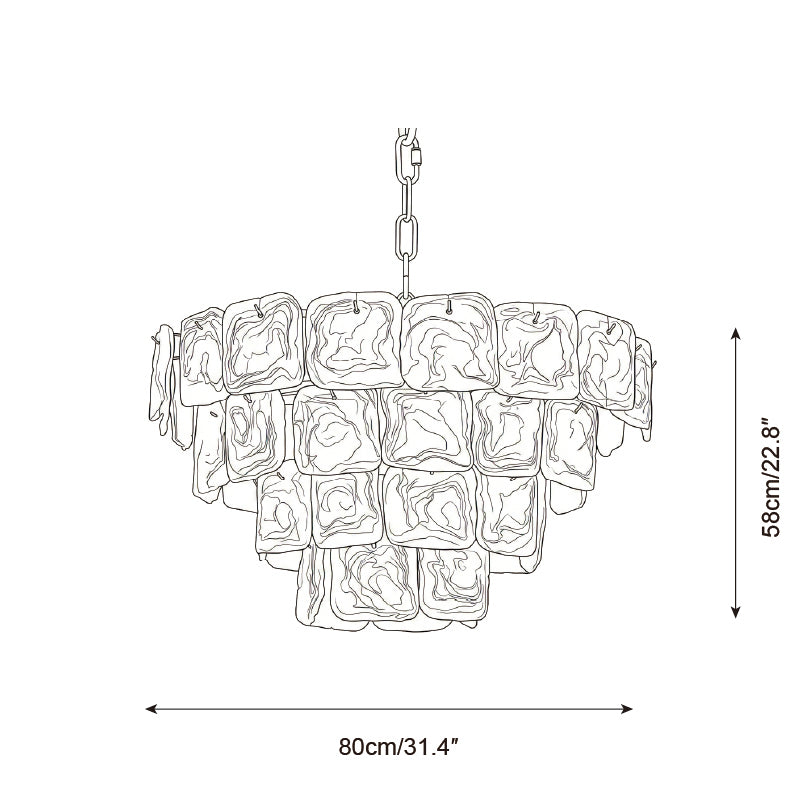 Glazed Tier Chandelier