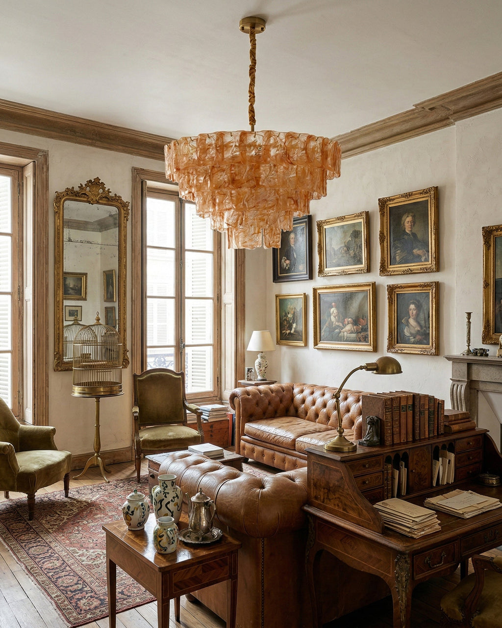 Glazed Tier Chandelier