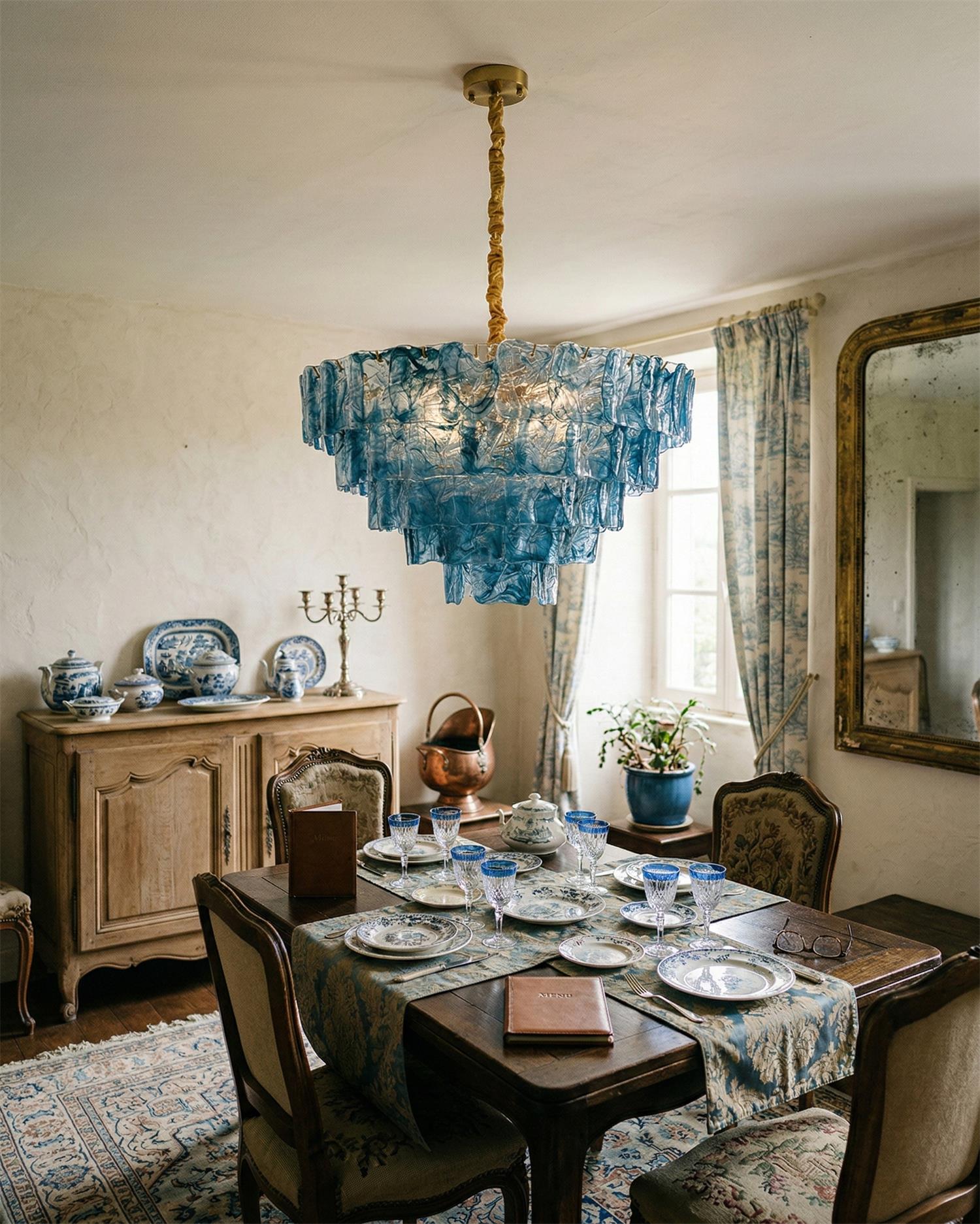 Glazed Tier Chandelier