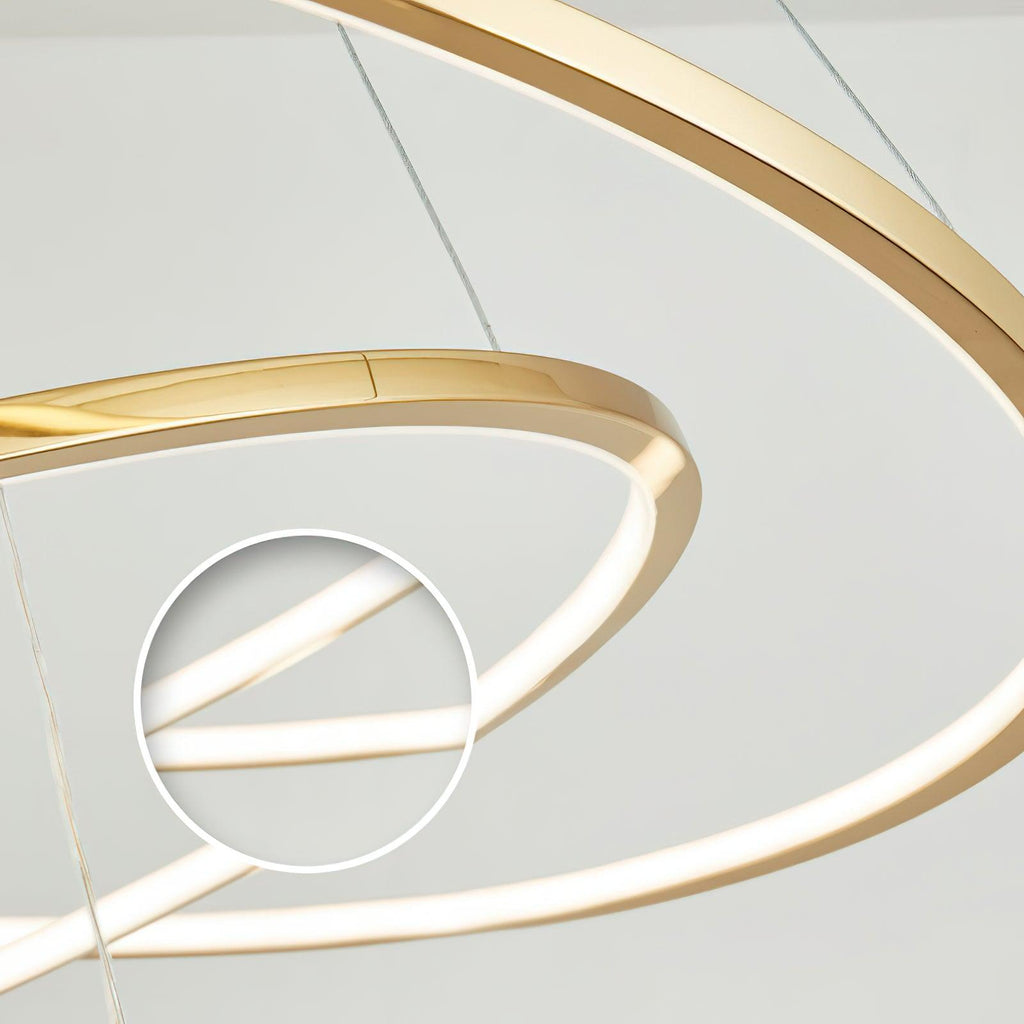 Gold Rings Chandelier