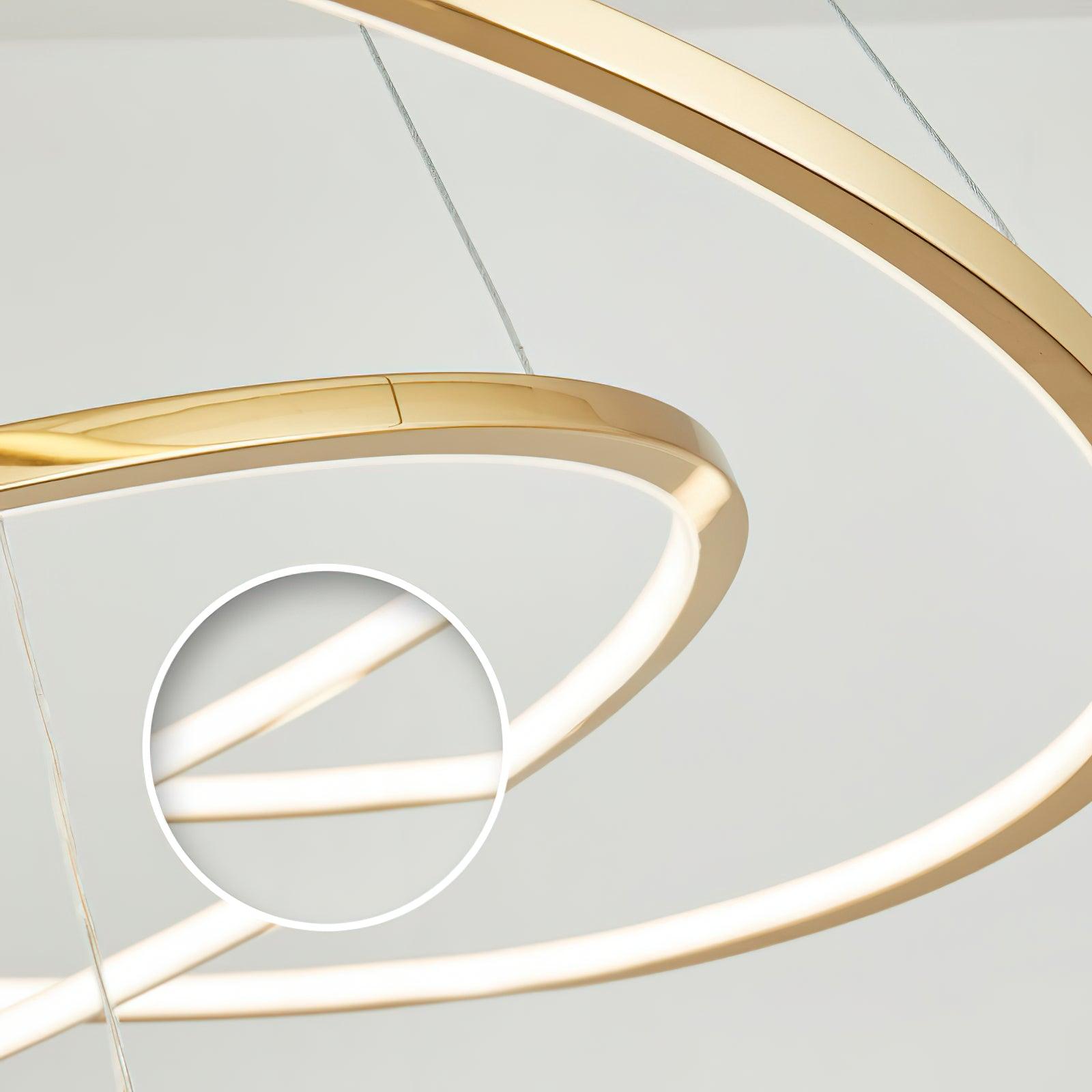 Gold Rings Chandelier