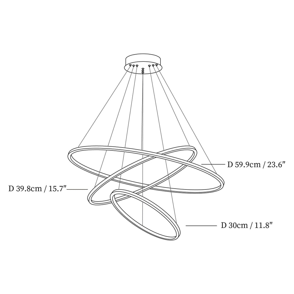 Gold Rings Chandelier