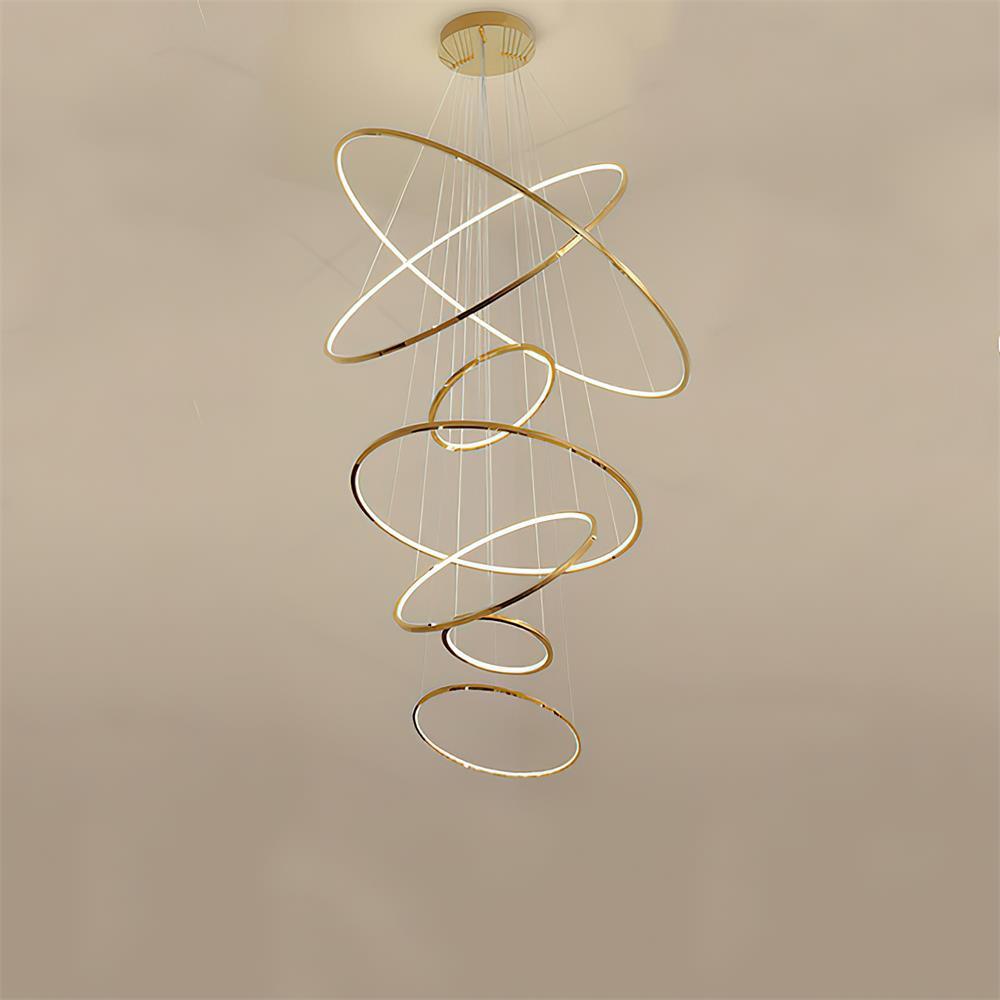Gold Rings Chandelier